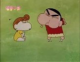 蜡笔小新：小葵把口水弄到漫画书上，小新和她对视起来！