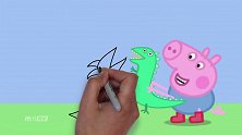 戴芬和家人来拜访小猪佩奇，戴芬的弟弟和乔治一样，也喜欢恐龙