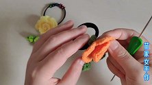钩针漂亮的玫瑰花发圈，两层花瓣的钩法，效果还真不一样