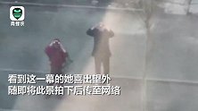 姨姥姥拿望远镜看望外孙女，留学生隔离这一幕萌化网友