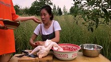 秋妹做美味棒棒鸡，麻辣鲜香，配大米饭，大口吃得真香，吃相诱人
