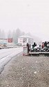 阿尔卑斯山遇飘雪