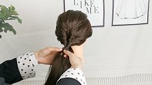 头发不长不短教你这样扎，20到50岁的女人都适合，简单又洋气