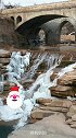 航拍寒冬腊月的龍潭瀑布！