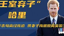 “王室弃子”哈里：幼年丧母离经叛道，携妻子梅根脱离英国王室