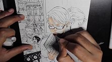 用马克笔绘制一张漫画彩稿的过程！技法成熟值得借鉴学习！