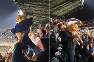美国：一棒球比赛中响起狮子王音乐，观众纷纷举起自家狗狗