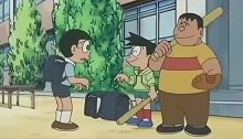 哆啦A梦：小夫和胖虎要去打球，大雄就成了搬运工。