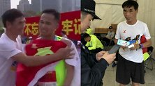 马拉松冠军冲线被拉合影险跌倒 涉事选手被禁赛1年