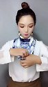 小姐姐教你一款，心型的丝巾教程，美女必学哦！