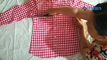 格子衬衣剪2下，成品美腻了，最后穿上简直是绝了