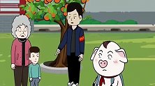 猪屁登：奶奶纵容孙子采摘橘子，屁登好心提醒被教训！