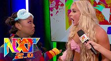 NXT第681期：蒂芙尼无视周温蒂 大胆开麦却被周温蒂泼了一身橙汁