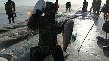 开门红！查干湖冬捕首日小眼网打大鱼 渔民笑开颜：今天是好日子
