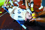 中超受伤最严重外援之一 泰达战神重伤颅骨骨折险丧命
