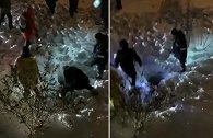 俄5岁女孩在-20℃中掉进污水井，300人耗时8小时将她救出