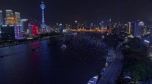 “嘈嘈切切错杂弹，大珠小珠落玉盘”无人机表演已然为这座GDP第一的金融中心增加巨大的科技感航拍上海治愈
