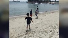 锋菲旅游柏芝一人带俩娃过暑假