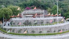 航拍惠州大亚湾茶山白云寺，一座修建百年的寺庙，香火旺盛！