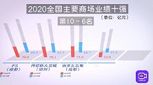2020中国商场销售十强，久负盛名的成都太古里，连前五都没能