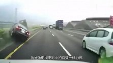 货车高速路上爆胎，记录仪拍下的经过让人不寒而栗！
