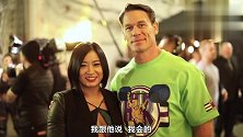 WWE中国-20190420-李霞在WWE摔跤狂热大赛后台遇到约翰塞纳 塞纳全程中文交流无障碍