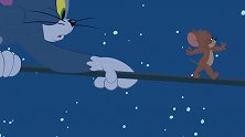 猫和老鼠：杰瑞幸灾乐祸险些掉落，多亏了汤姆伸手相救