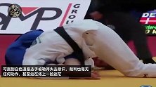 选手被勒得面部发紫直翻白眼，裁判居然在旁边愣着！