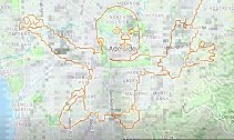 澳大利亚：男子骑自行车在城市地图上用GPS轨迹“作画”