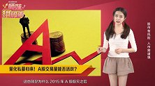 量化私募归来！A股交易量能否活跃？