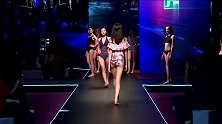 广交会时尚周高级典雅藏蓝色，中间波浪网纱，向下渐变