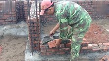 第一次见这样砌砖的,10包水泥还不够修一堵墙,老板看后很后悔