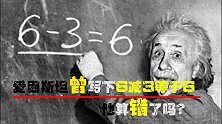 爱因斯坦曾写下6减3等于6，他算错了吗？看完感觉智商被侮辱！