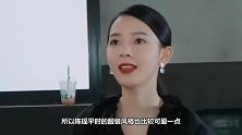 陈瑶穿橄榄绿的大衣内搭针织吊带裙，造型温婉可人气质出众
