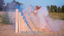 牛人花里胡哨，用上万根火柴打造神龙，点燃太震撼！