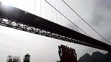 实拍贵州关岭坝陵河大桥，是全国最长的梁悬索桥，太壮观了
