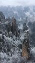 山谷坐标10公里，壮丽的天子山雪景，上过中国邮票。为家乡自豪