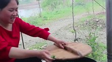 胖妹做棒棒鸡吃，出锅味道香到离谱，这回有口福了