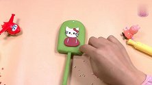 彩泥手工培乐多冰棒制作完成四