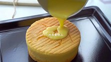 爆浆岩烤奶酪蛋糕，奶香味十足，松软可口的蛋糕烘焙匠人 治愈系 蛋糕 甜品
