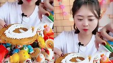 小可爱妹子直播吃百香果奶油，一口下去超过瘾，是我向往的生活