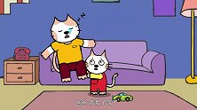 小猫汤米：汤米肚子叫了，老爸还不做饭，老爸也太没责任心了