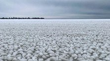 自然奇观！加拿大的这个湖被球状冰覆盖