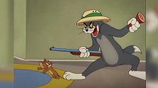 猫和老鼠：汤姆无实物表演一流，对着空气吃火腿，好像吃到了一样