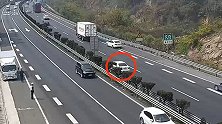 浙江温州：网约车高速快车道停车送油！交警喊破音：别停这里