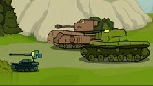 坦克世界动漫：三辆坦克围剿变异坦克，还是得靠小不点哦！