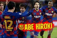 亚洲之光！蛇形跑位+10分角世界波 安部裕葵2球拯救巴萨B队