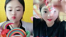 美女直播吃彩虹糖、疯狂的头发,各种口味任意选,是我向往的生活