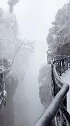大雪中的鬼谷栈道
