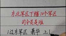 东北军区下辖的十个军区！司令员1955年分别授何军衔？